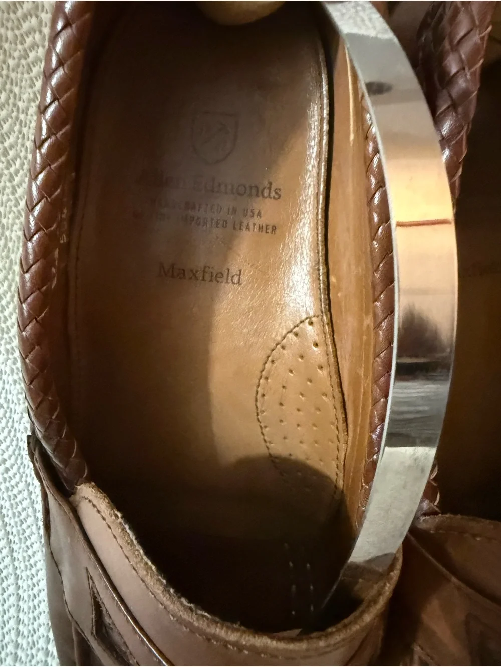 Allen Edmonds Brown Leather Derby Dress Shoe Men’s Size 93E
